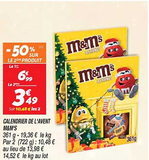 calendrier de l'avent m&m's