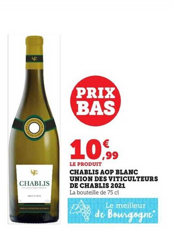 chablis aop blanc union des viticulteurs de chablis 2021