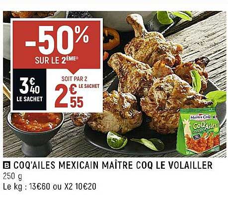 coq'ailes mexicain maître coq le volailler