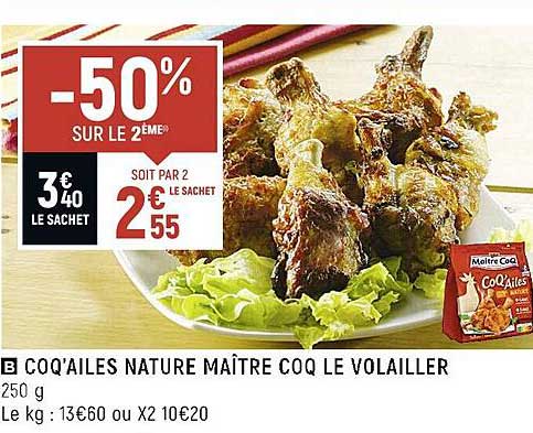 coq'ailes nature maître coq le volailler