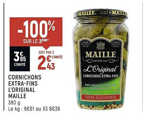 cornichons extra-fins l'original maille