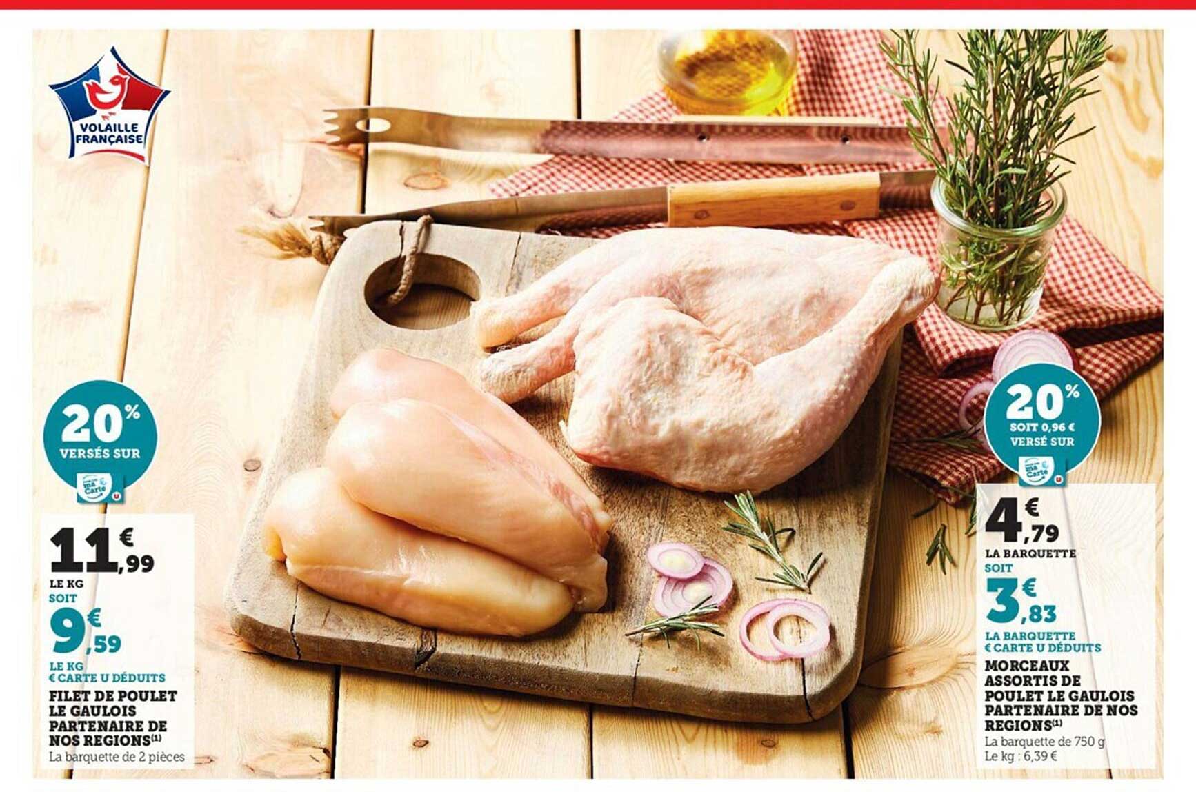 filet de poulet le gaulois partenaire de nos région, morceaux assortis de poulet le gaulois partenaire de nos région