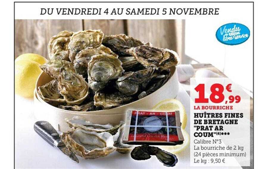 huîtres fines de bretagne "prat ar coum"