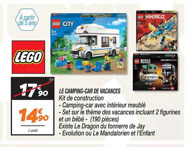 le camping-car de vacances lego city