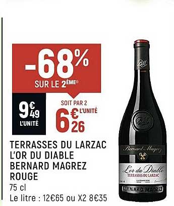 terrasses du larzac l'or du diable bernard magrez rouge