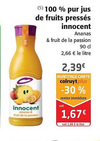 100% pur jus de fruits pressés innocent