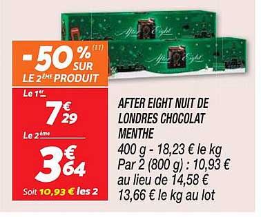 after eight nuit de londres chocolat menthe