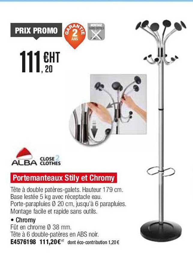 alba close clothes portemanteaux stily et chromy