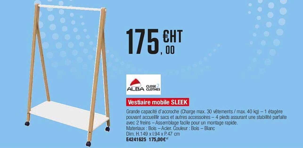 alba close clothes vestiaire mobile sleek