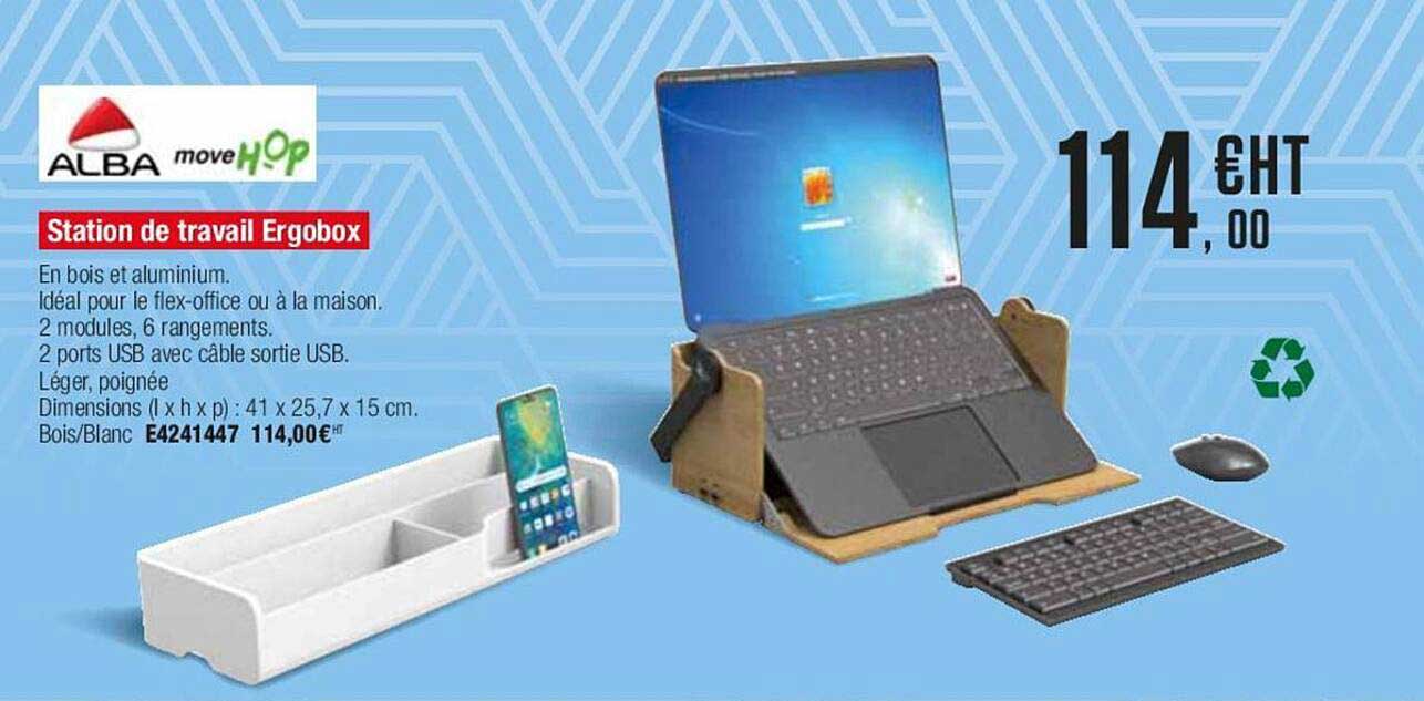 alba move hop station de travail ergobox