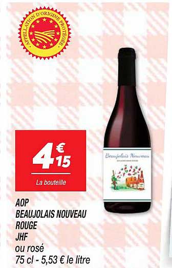 aop beaujolias nouveau rouge jhf