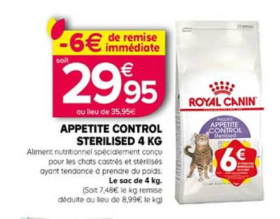 appetite control sterilised 4 kg
