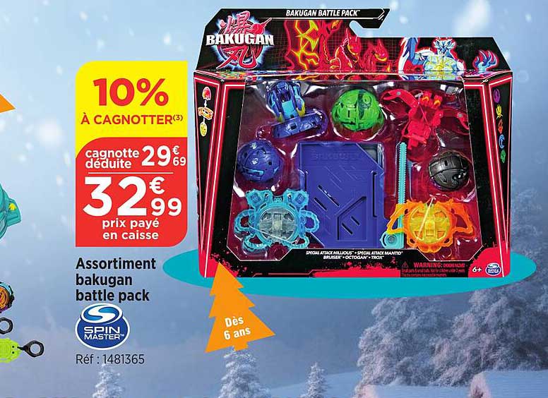 assortiment bakugan battle pack  spin master