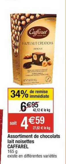 Assortiment De Chocolats Lait Noisettes Caffarel