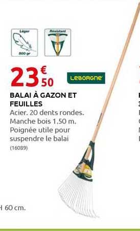 Balai à Gazon Et Feuilles Leborgne