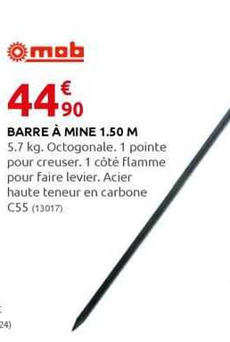 barre à mine 1.50 m mob