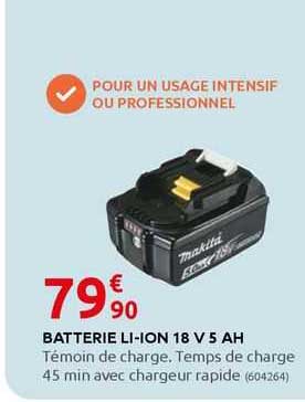 batterie li-ion 18 v 5 ah