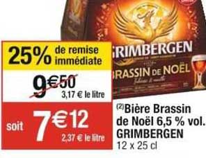 bière brassin de noël 6.5% vol grimbergen