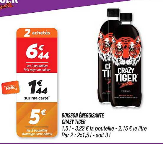 Boisson énergisante Crazy Tiger