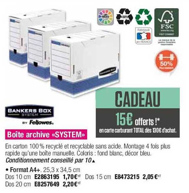 boîte archive system bankers box
