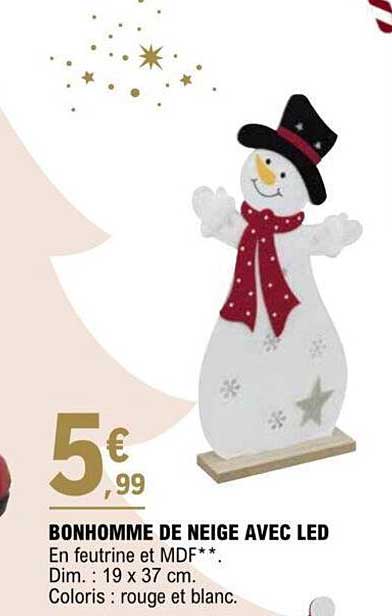 bonhomme de neige avec led