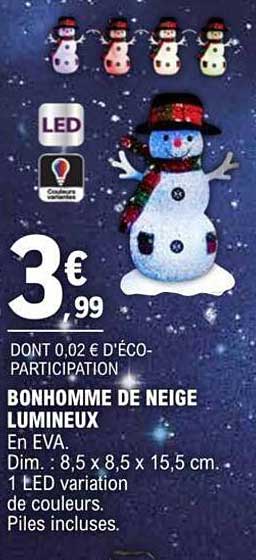 bonhomme de neige lumineux