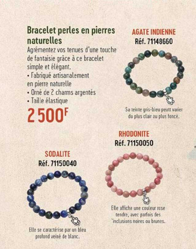 bracelet perles en pierres naturelles