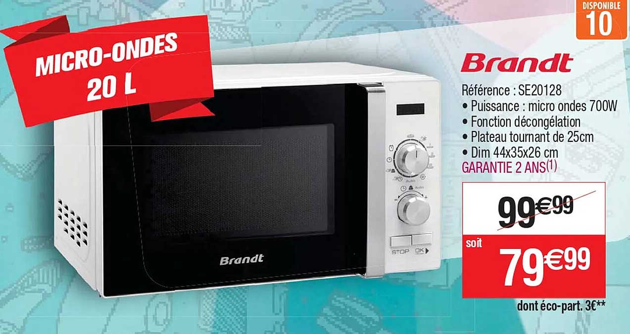 brandt micro-ondes 20l