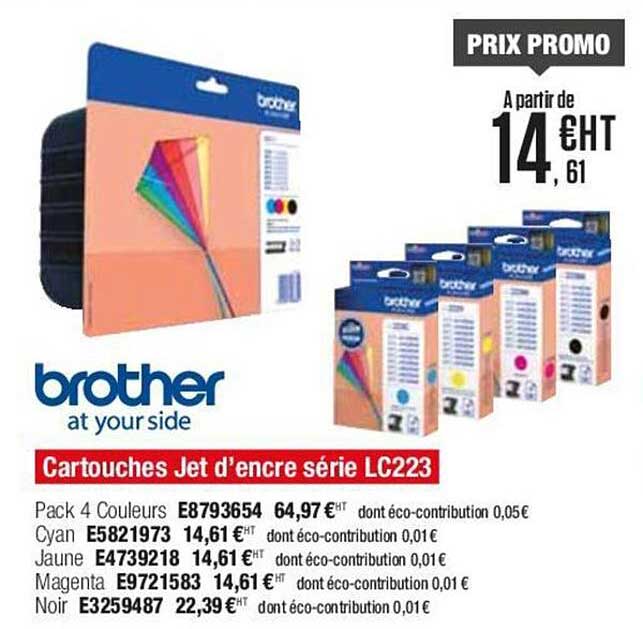 brother cartouches jet d'encre série lc223