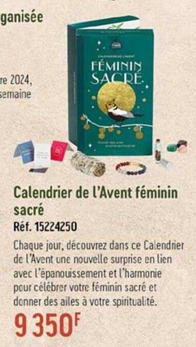 calendrier de l'avent féminin sacré