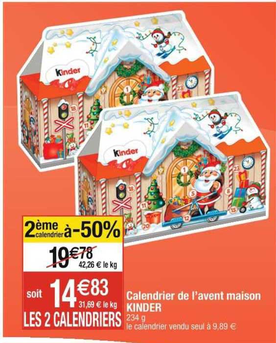 calendrier de l'avent maison kinder