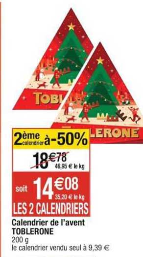 Calendrier De L'avent Toblerone