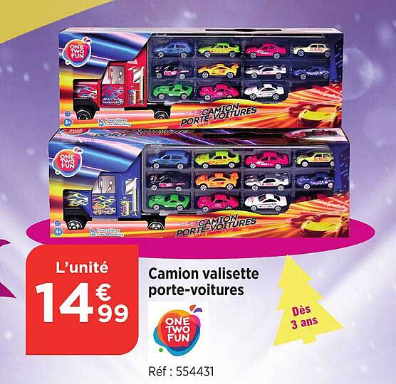 camion valisette porte-voitures one two fun