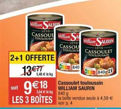 cassoulet toulousain william saurin