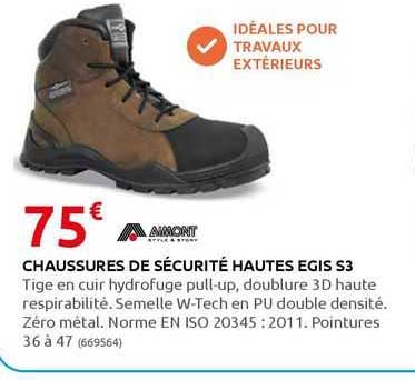 chaussures de sécurité hautes egis s3