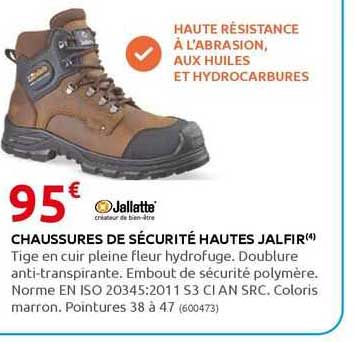 chaussures de sécurité hautes jalfir jallatte