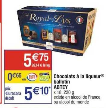 chocolats à la liqueur ballotin abtey