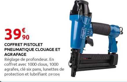 coffret pistoler pneumatique clouage et agrafage
