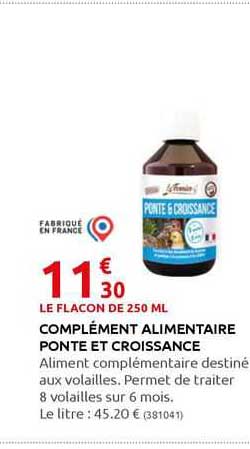 compément alimentaire ponte e croissance