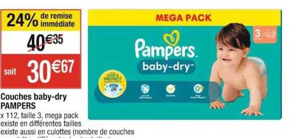 couches baby-dry pampers