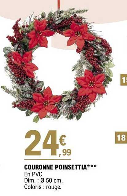 couronne poinsettia