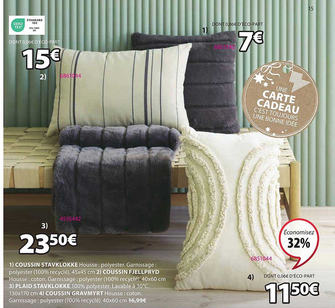 Coussin Ou Plaid Stavklokke Ou Coussin Gravmyrt Ou Fjellpryd