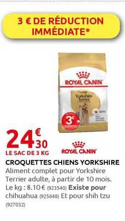 croquettes cheins yorkshire royal canin