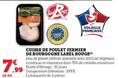 Cuisse De Poulet Fermier De Bourgogne Label Rouge