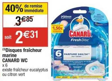 Disques Fraîcheur Marine Canard Wc