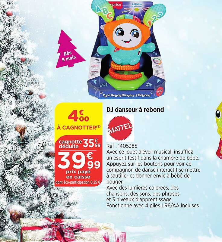 dj danseur à rebond mattel