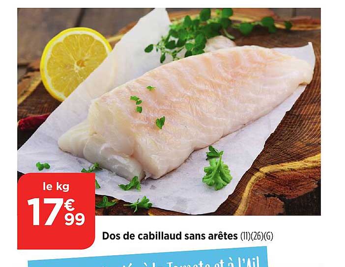 dos de cabillaud sans arêtes