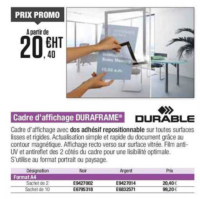 durable cadre d'affichage duraframe