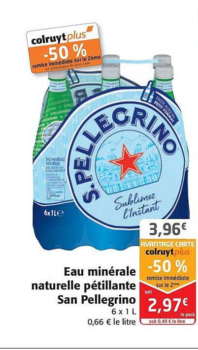 eau minérale naturelle pétillante san pellegrino