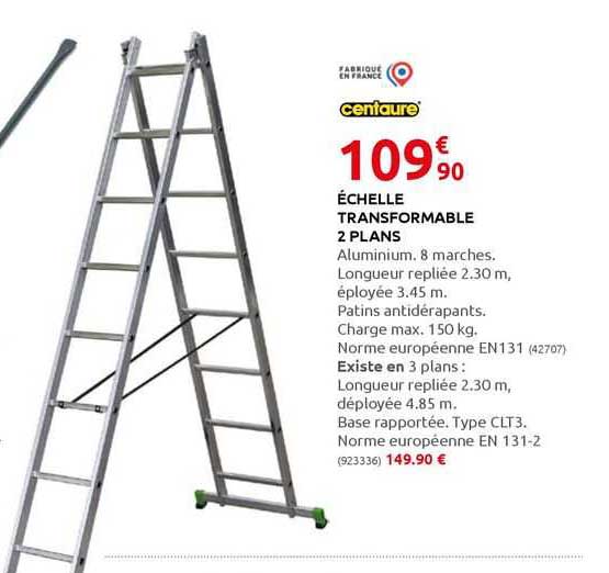 échelle transformable 2 plans